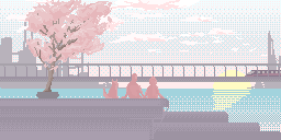 二次元风格的动态城市封面壁纸